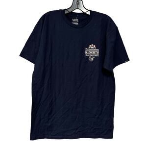 Vans "All Inclusive" Resort Short Sleeve Tee Shirt Blue Size Medium New